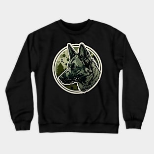 Dutch Shepherd Camouflage Motif Crewneck Sweatshirt